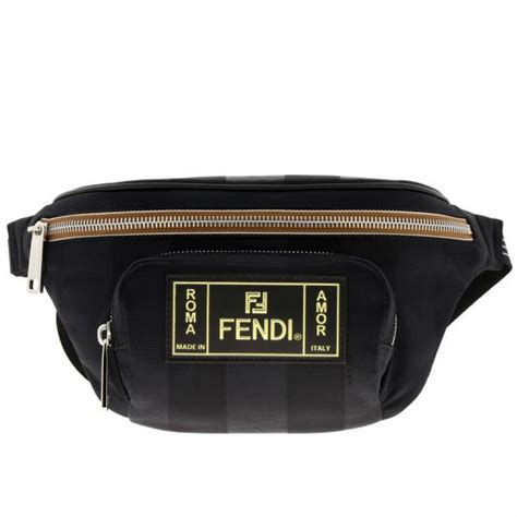 fendi black belt bag canvas